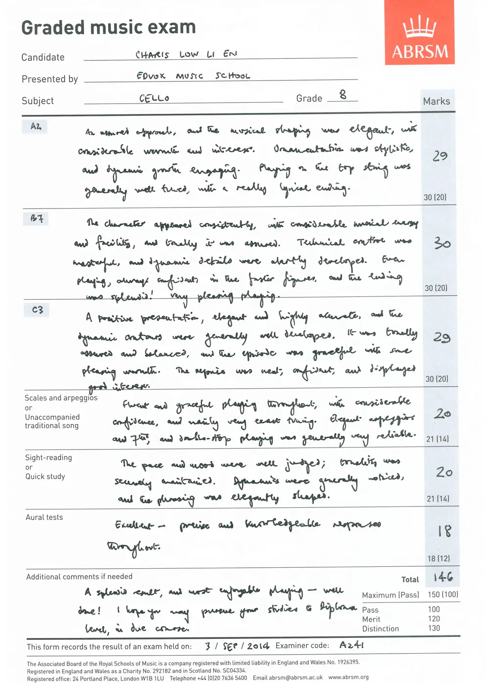 ABRSM Grade 8 Cello 146